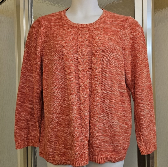 Croft & Barrow 1X Pink Knit Sweater - Picture 1 of 5